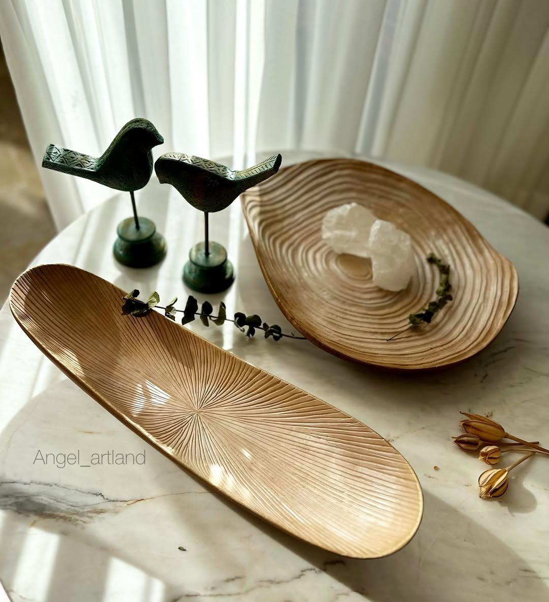 ست ظروف پلی استر رزین و مرغ آمین