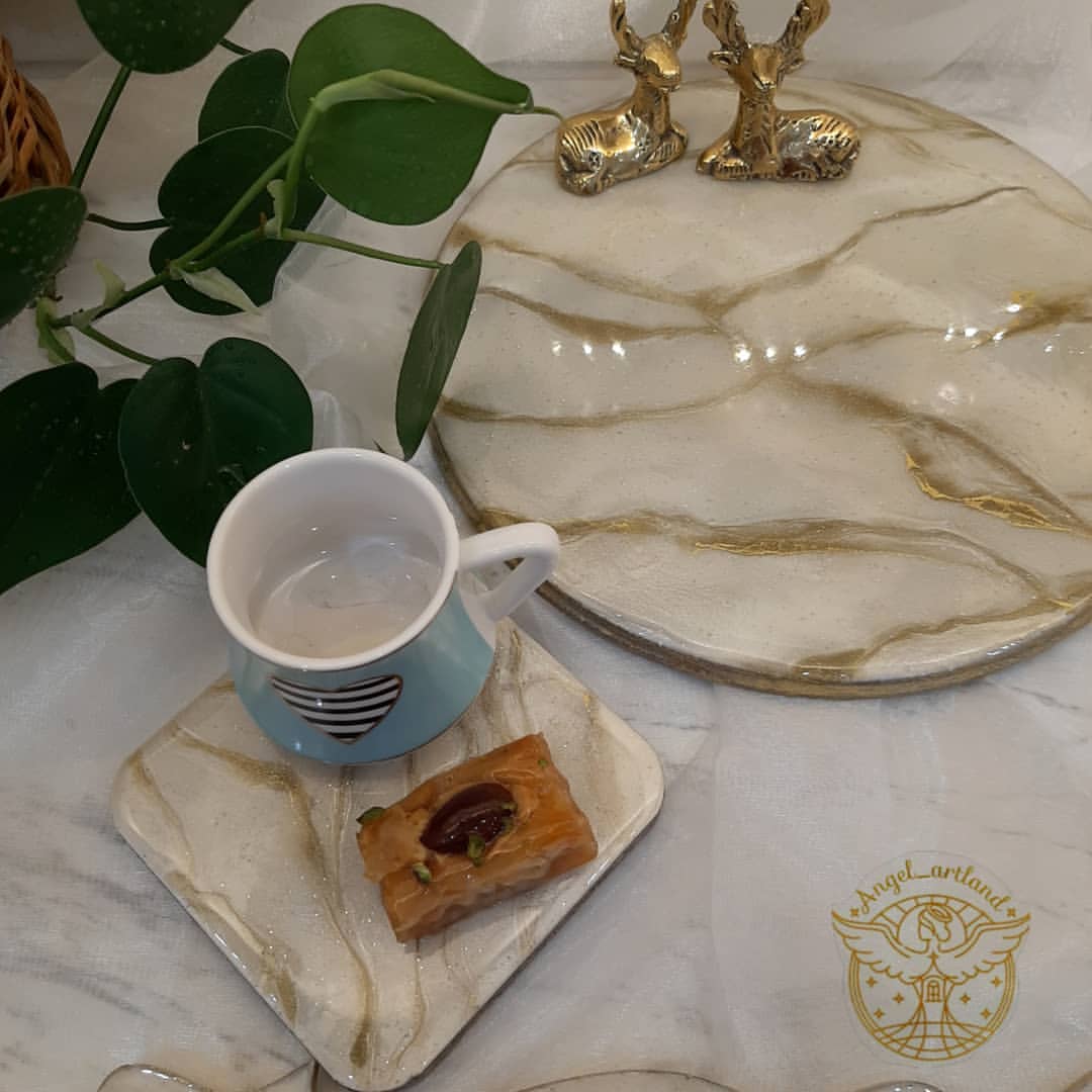 زیرلیوانی ترکیب چوب و رزین